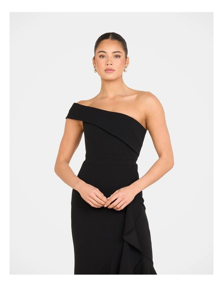 Jennifer Ruffle Dress in Black image 4