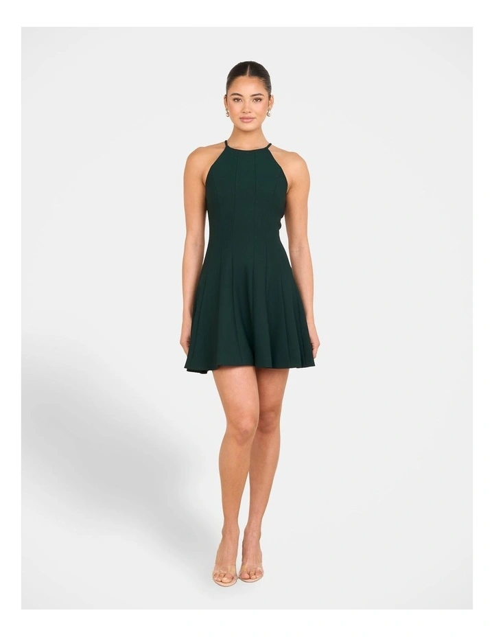 Gab High Neck Mini Dress in Green image 5