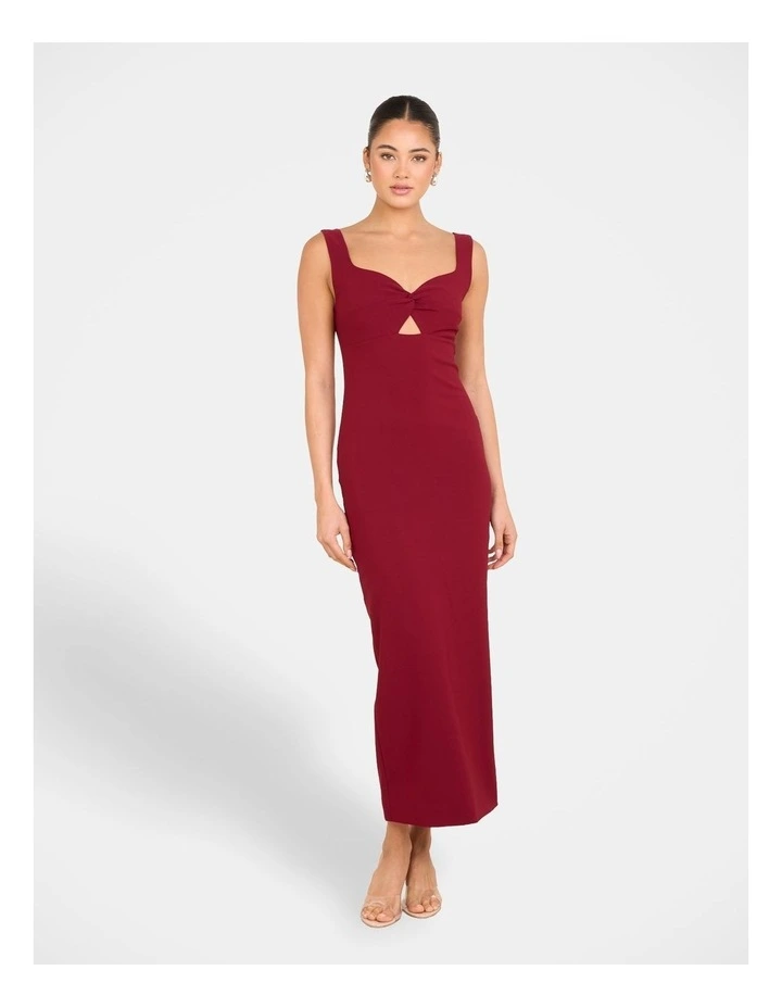 Varga Twist Front Maxi Dress in Red image 1