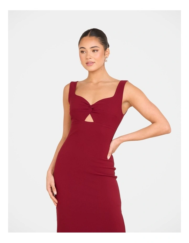 Varga Twist Front Maxi Dress in Red image 4