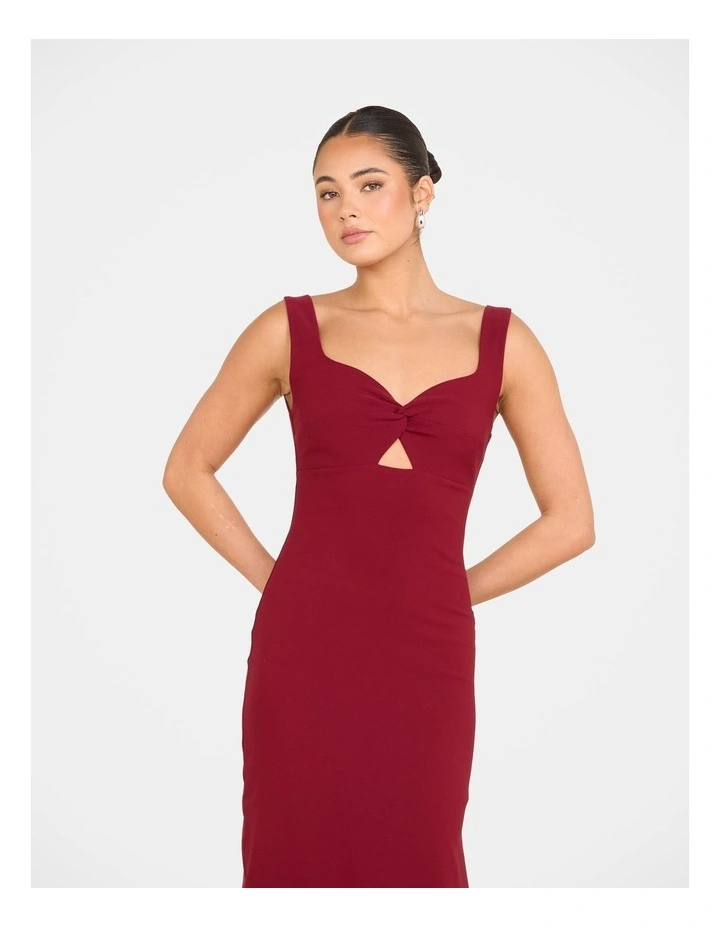 Varga Twist Front Maxi Dress in Red image 5