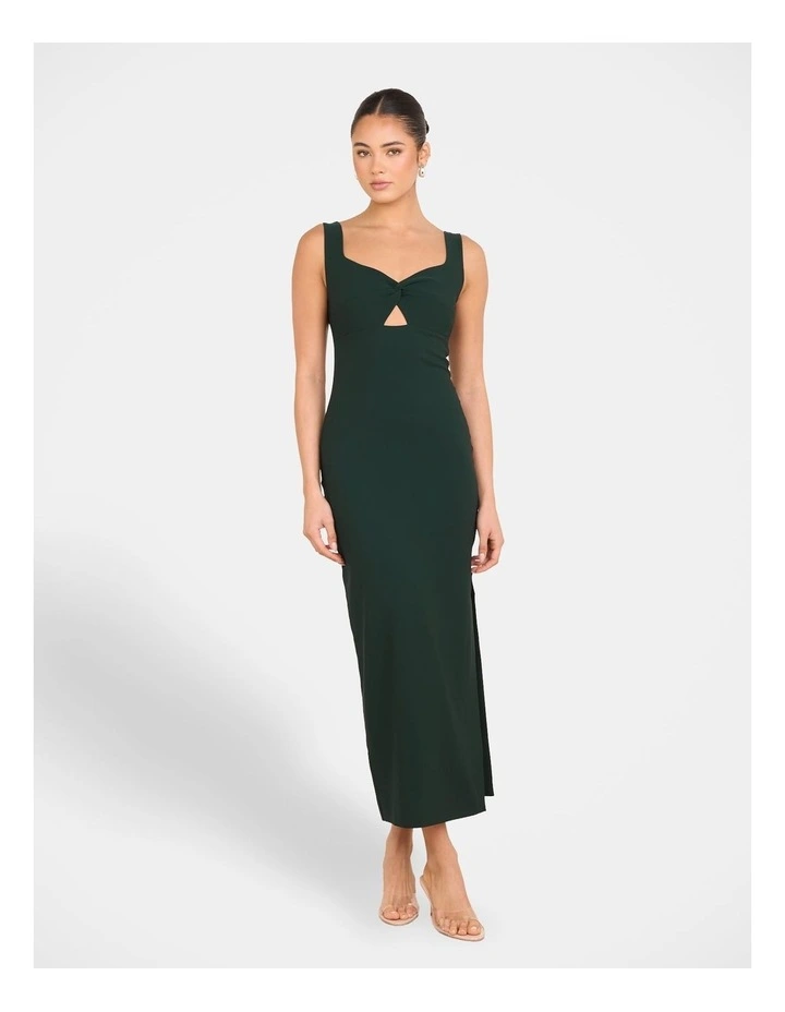 Varga Twist Front Maxi Dress in Green image 1