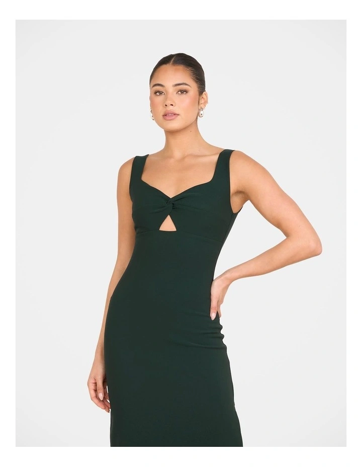 Varga Twist Front Maxi Dress in Green image 4
