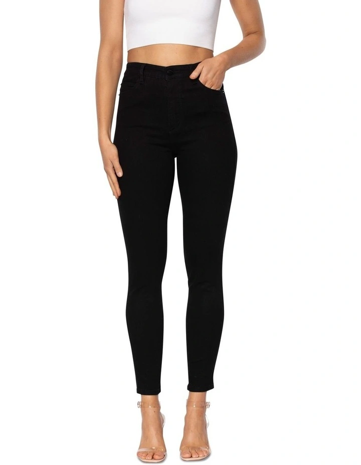 black high waist jeans for women
