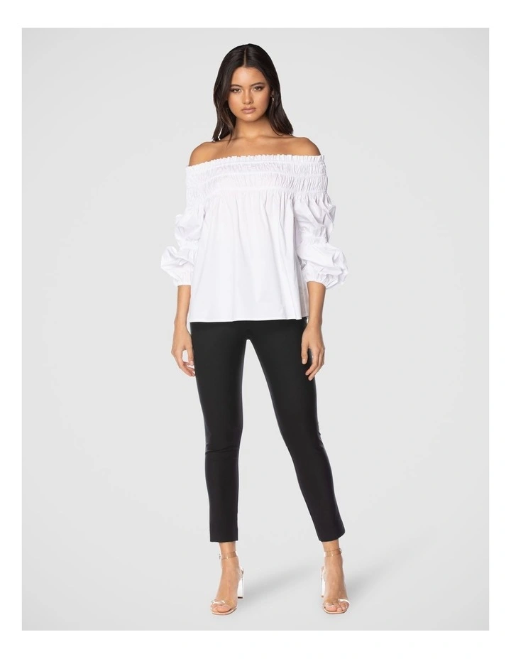 Judd Off The Shoulder Top in White image 5