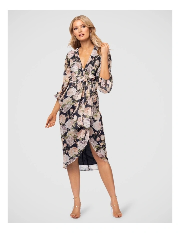 Ailish Midi Dress in Navy Multi image 1