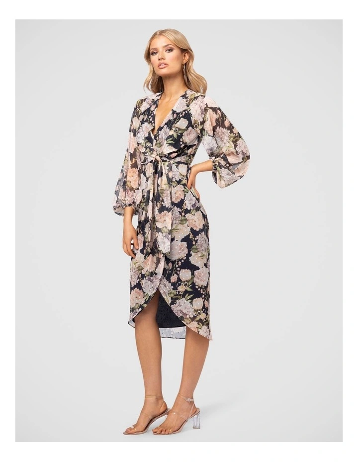 Ailish Midi Dress in Navy Multi image 2
