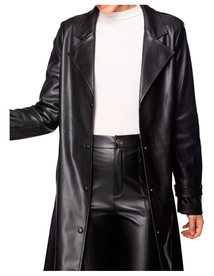 Pilgrim Leona Vegan Leather Coat Black 