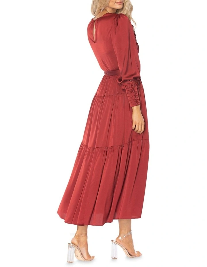 Moon Midi Dress in Burgundy image 3