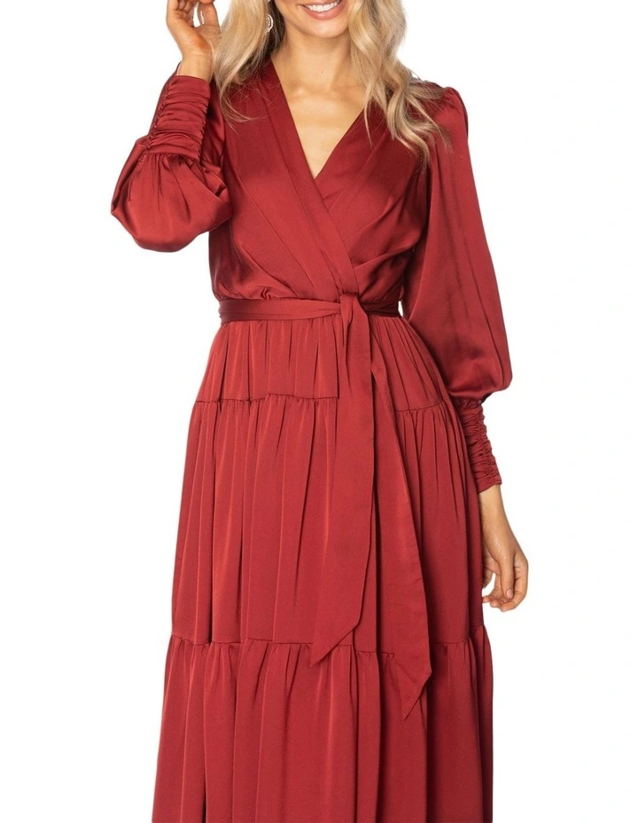 Moon Midi Dress in Burgundy image 4