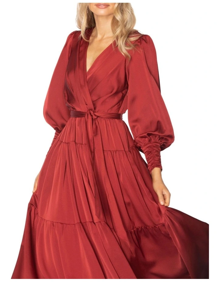Moon Midi Dress in Burgundy image 5
