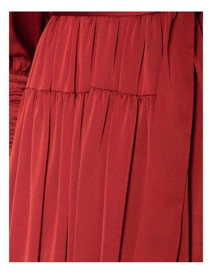 Moon Midi Dress in Burgundy image 6