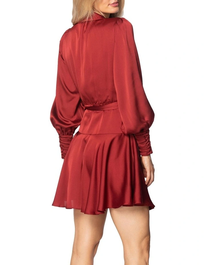 Rana Wrap Dress Burgundy image 3