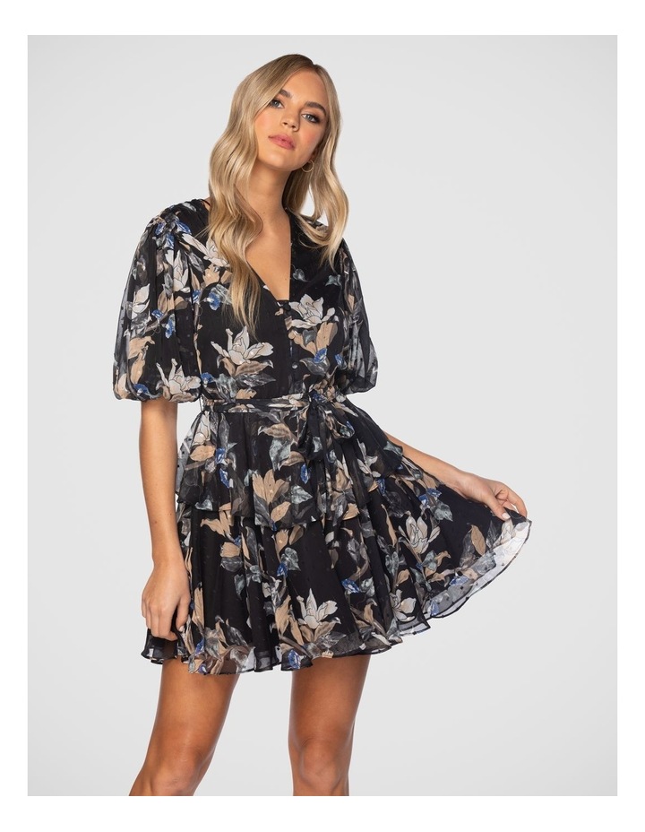 Kamari Mini Dress in Black Multi