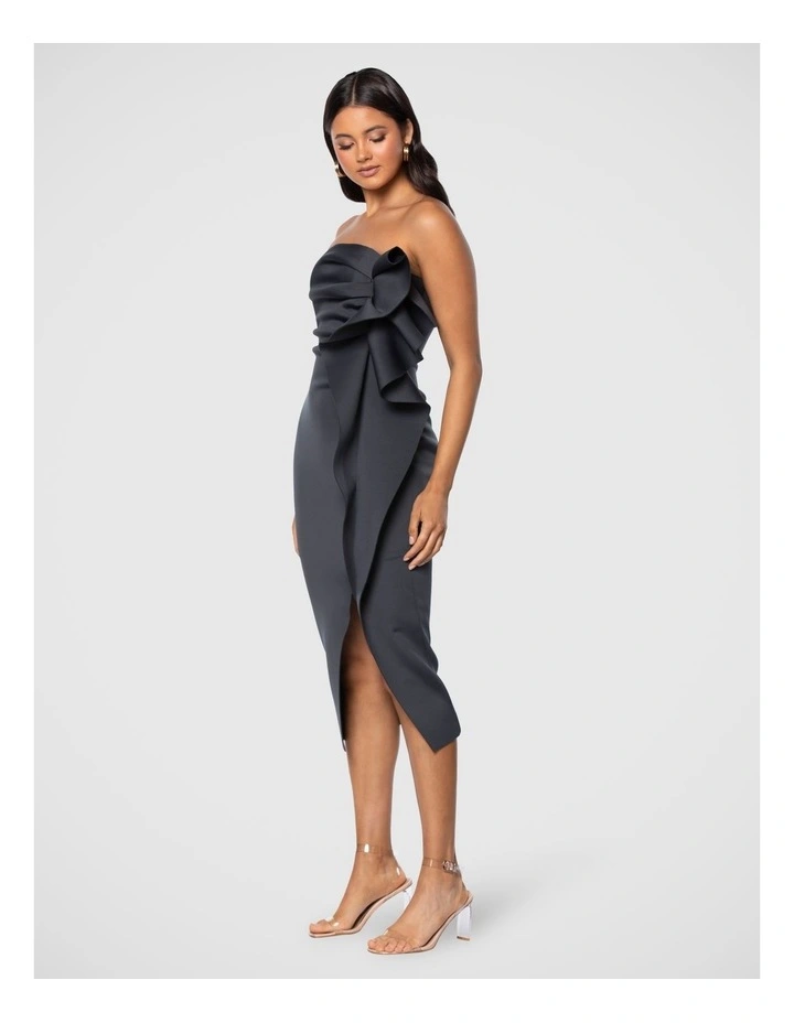 Paola Midi Dress in Charcoal Grey image 2