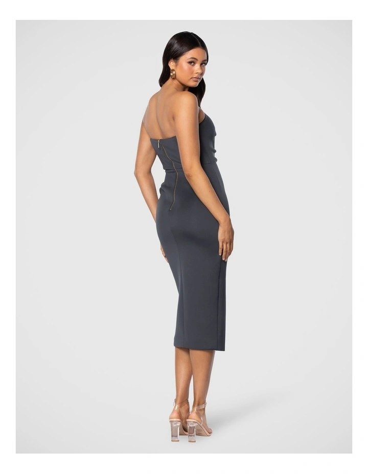 Paola Midi Dress in Charcoal Grey image 3