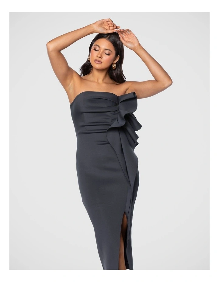 Paola Midi Dress in Charcoal Grey image 5