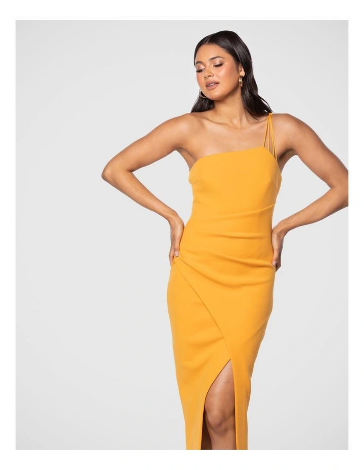 Elian Midi Dress in Mango image 4