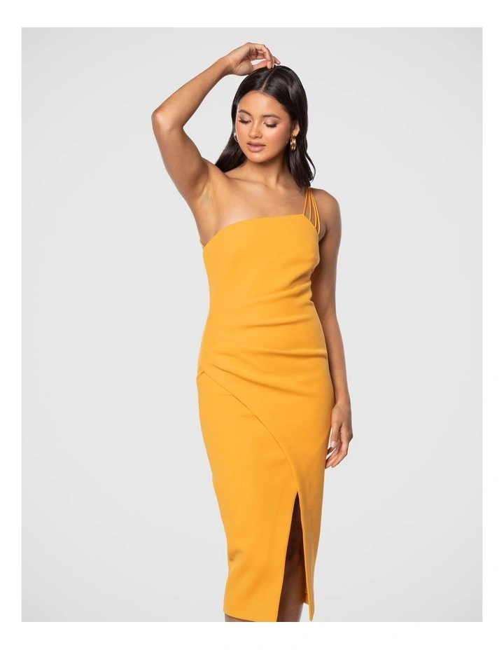 Elian Midi Dress in Mango image 5