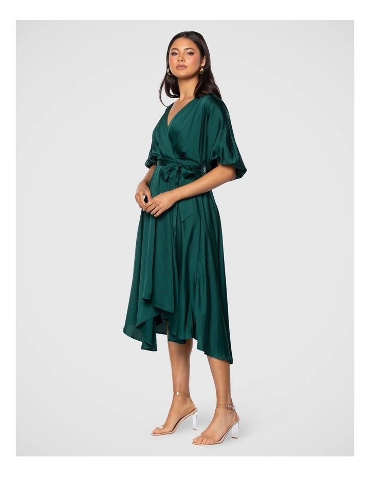 Krish Midi Dress in Emerald image 2