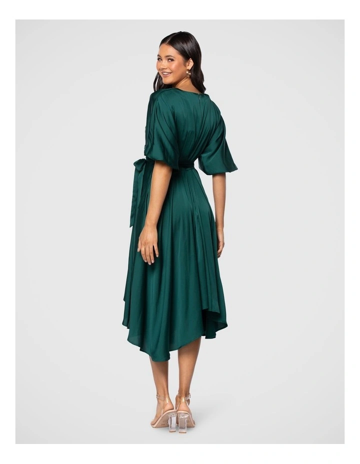 Krish Midi Dress in Emerald image 3