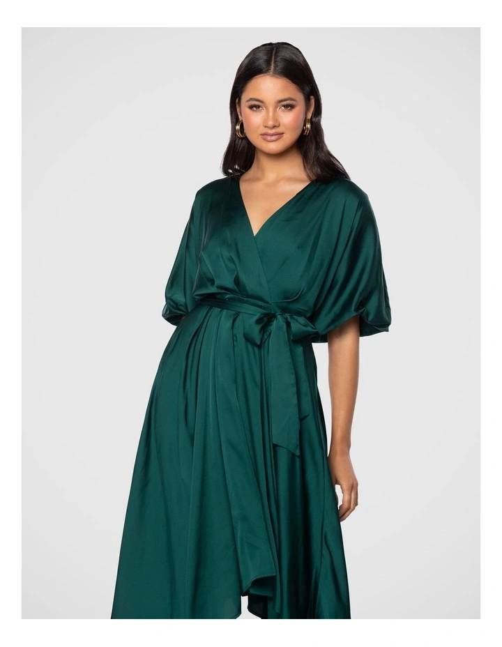 Krish Midi Dress in Emerald image 5