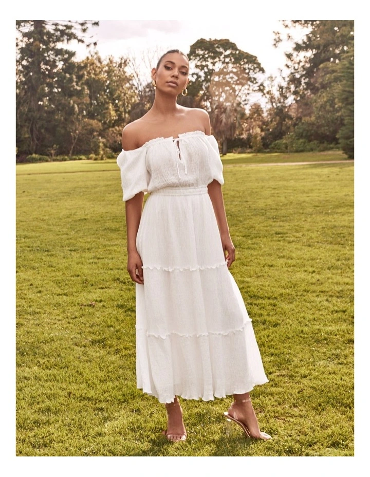 Jani Maxi Dress in White image 7