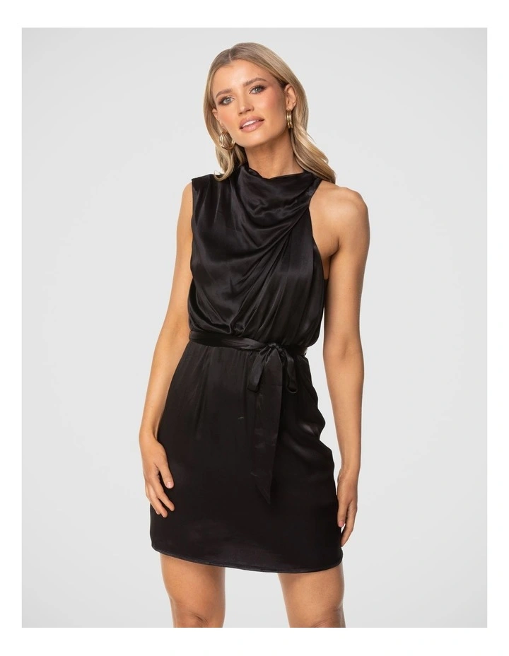 Cesar Mini Dress in Black image 1