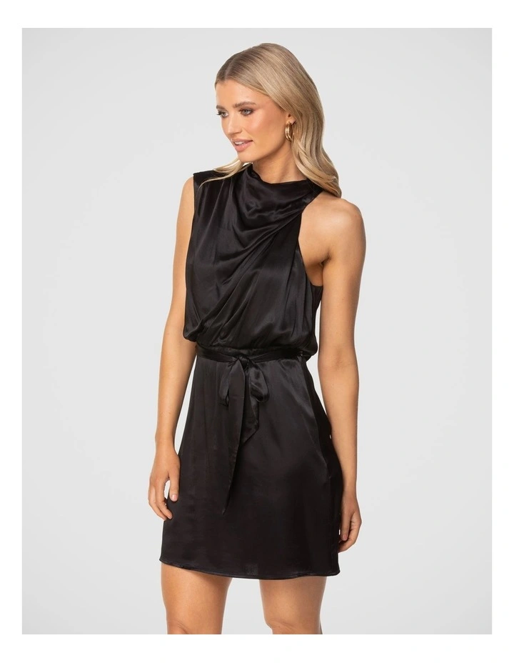 Cesar Mini Dress in Black image 2