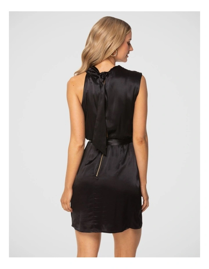 Cesar Mini Dress in Black image 3