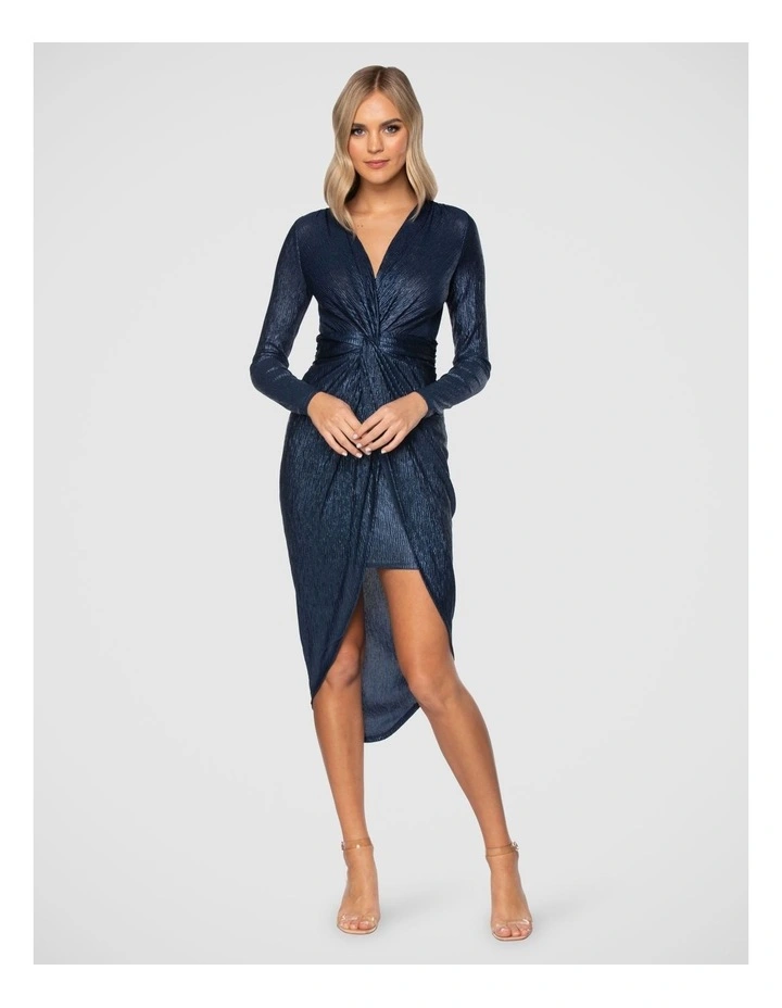 Meta Midi Dress in Navy image 1