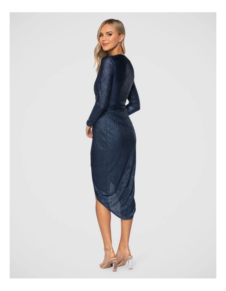 Meta Midi Dress in Navy image 3