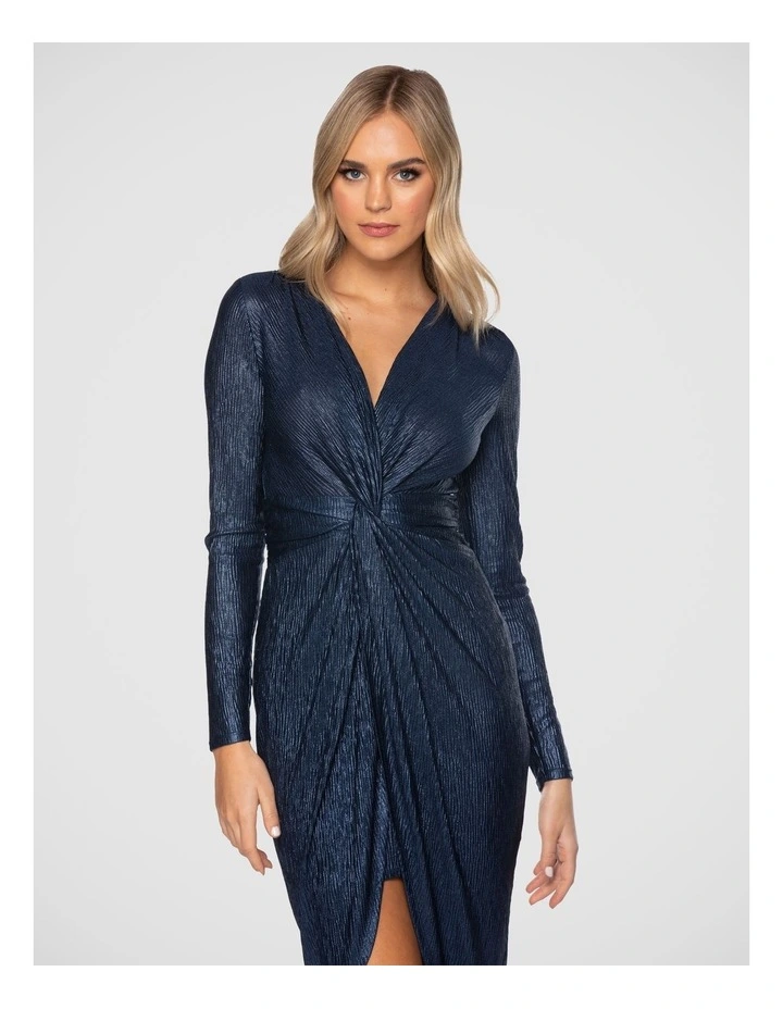 Meta Midi Dress in Navy image 4