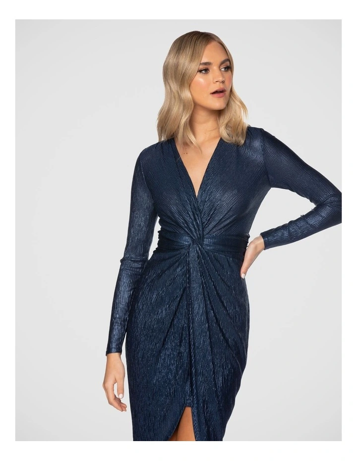 Meta Midi Dress in Navy image 5