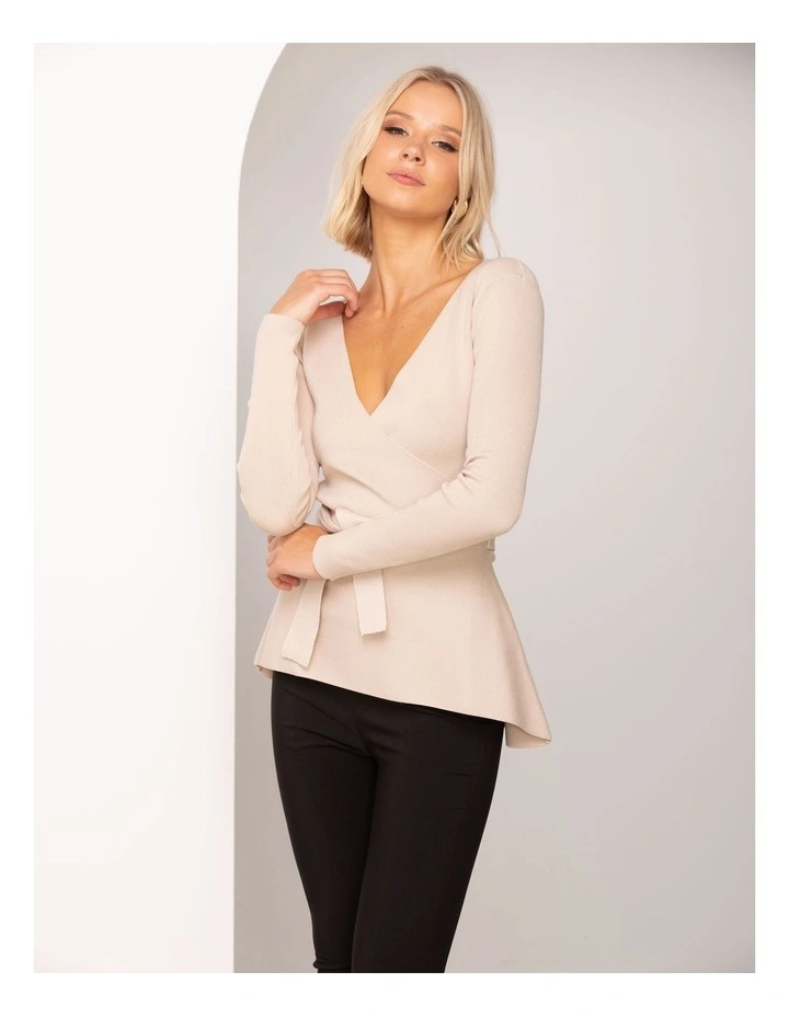 Ariana Knit Top in Cream image 2