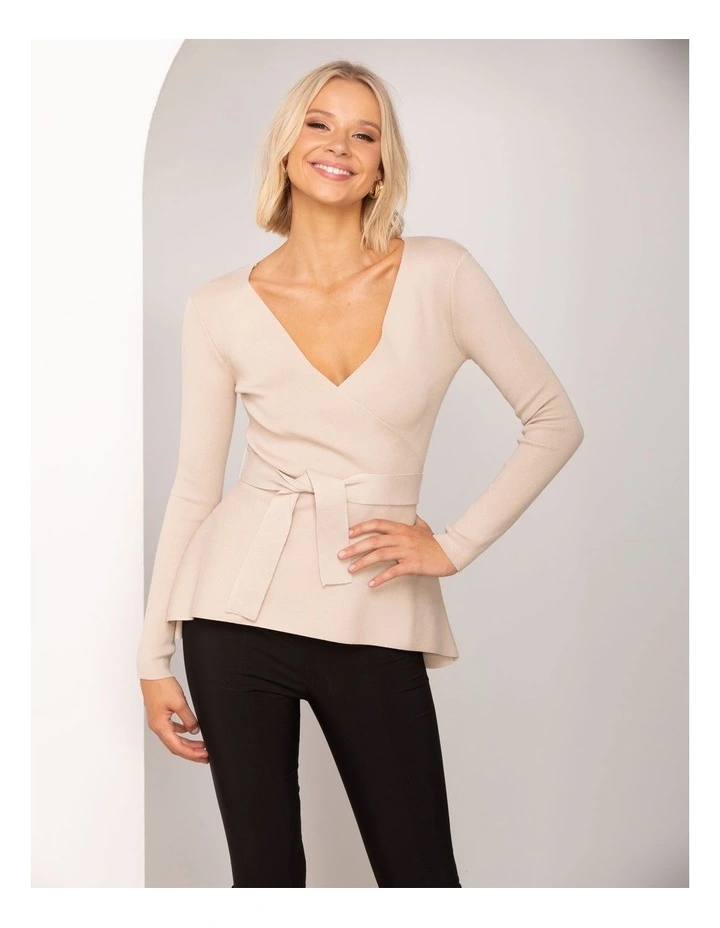 Ariana Knit Top in Cream image 4