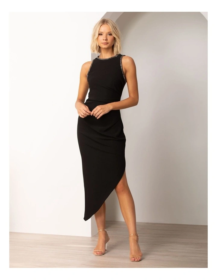 Marina Midi Dress in Black image 4