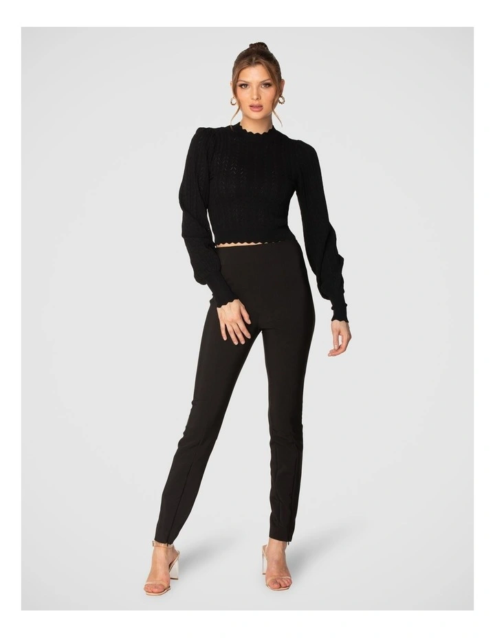 Mila Knit Top in Black image 6