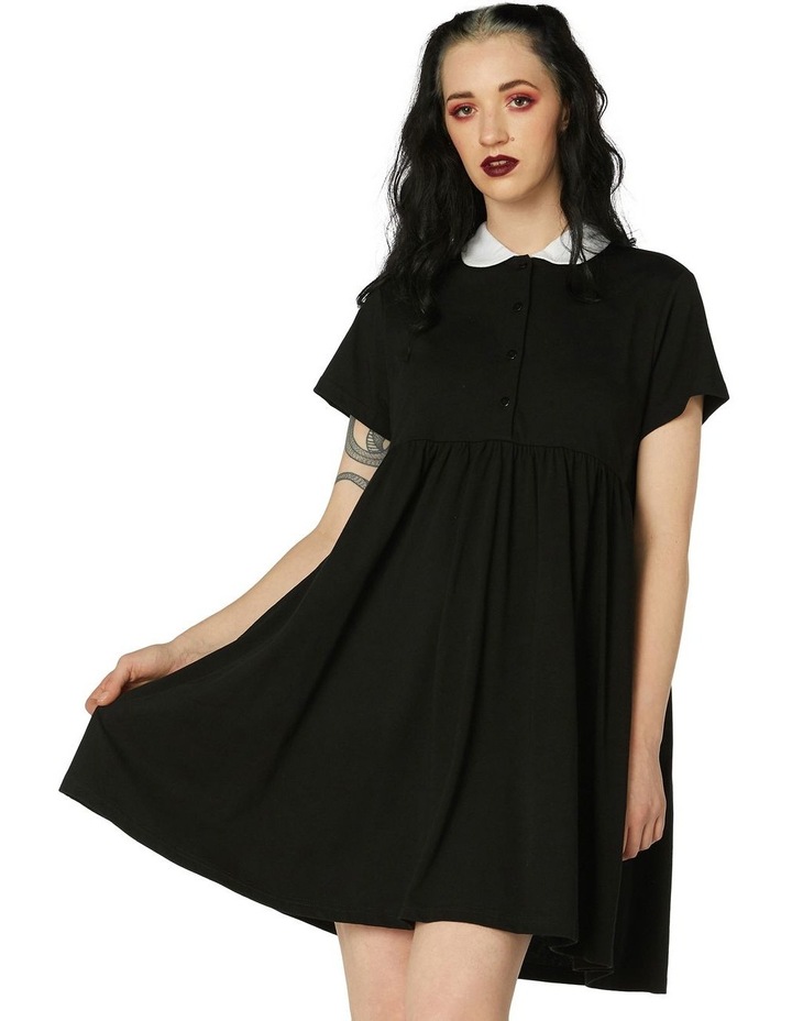 black collared dress