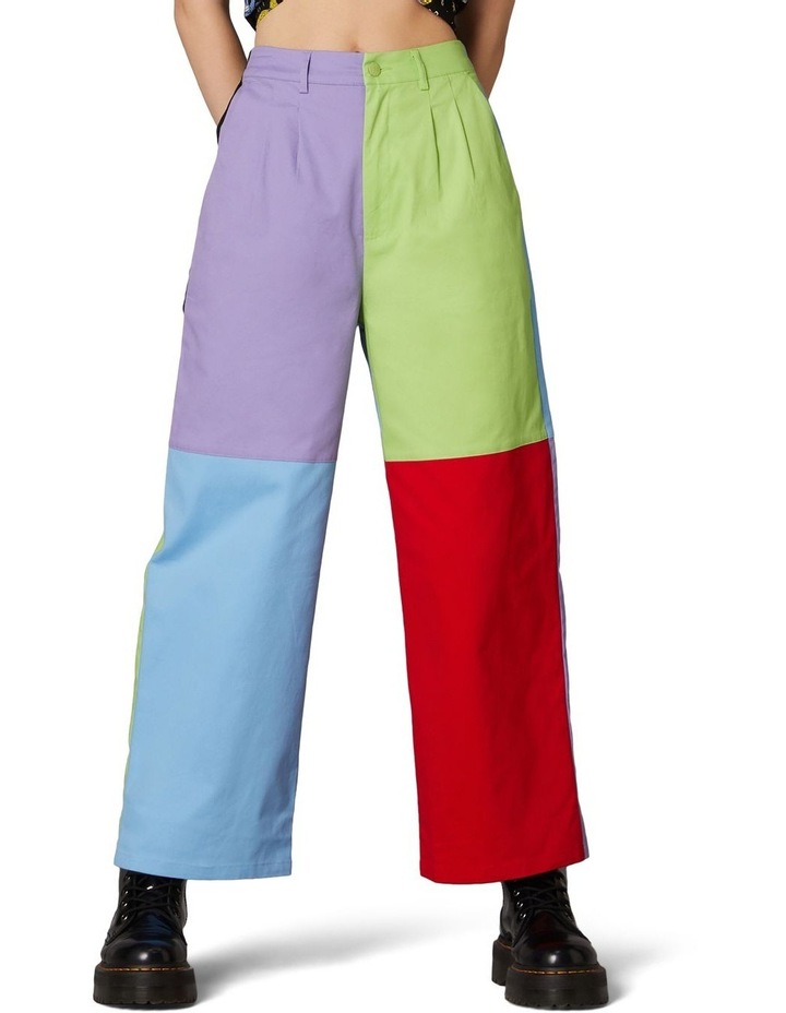 80S Colour Block Pants Multi