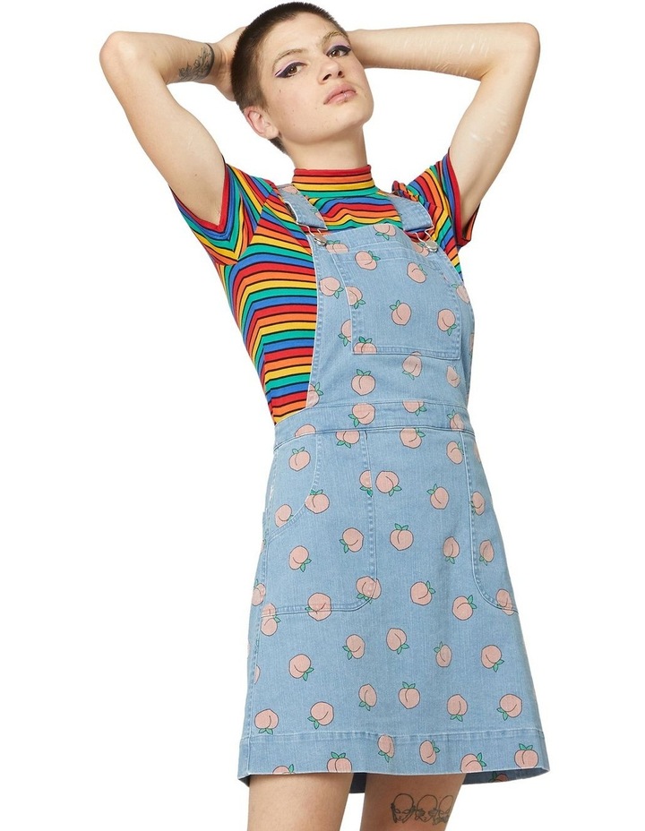 Denim Peach Bib Pinafore Blue