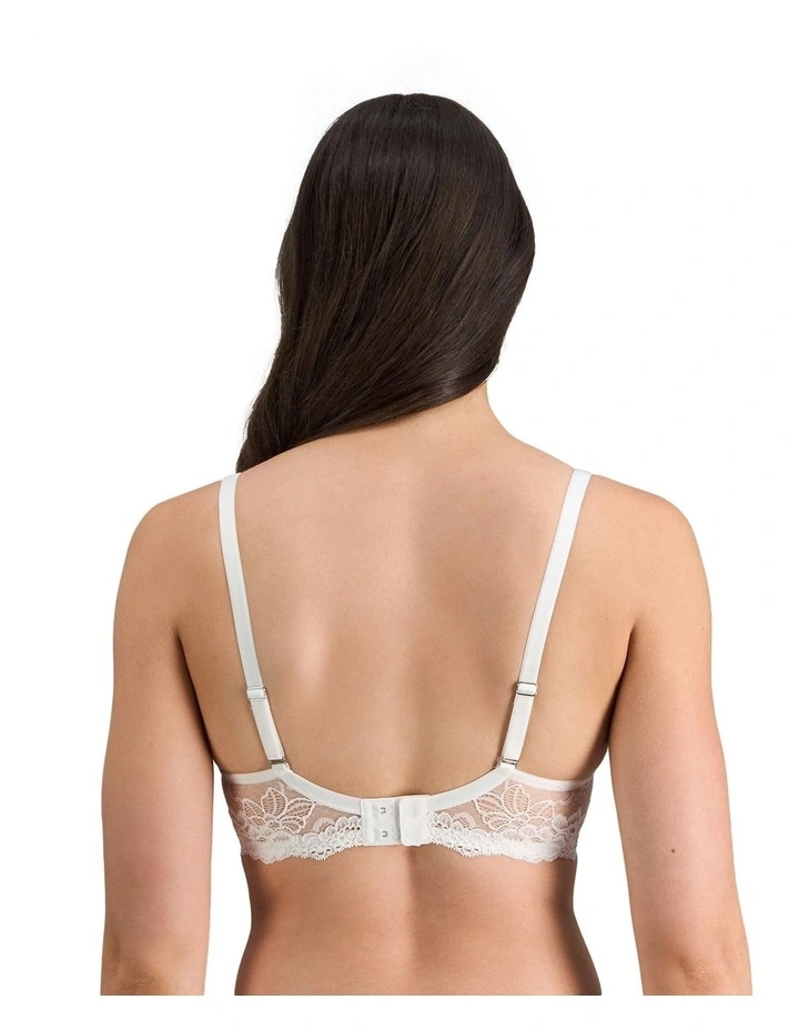 My Fit Lace Contour Plunge Bra in White image 2
