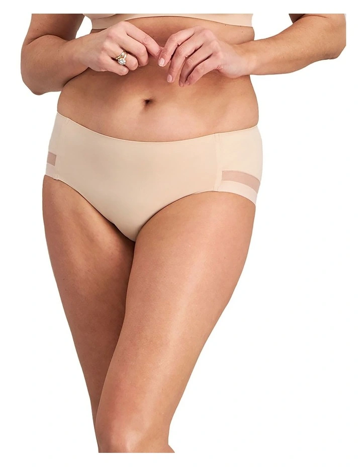 Comfit Collection Midi Brief in Latte image 1