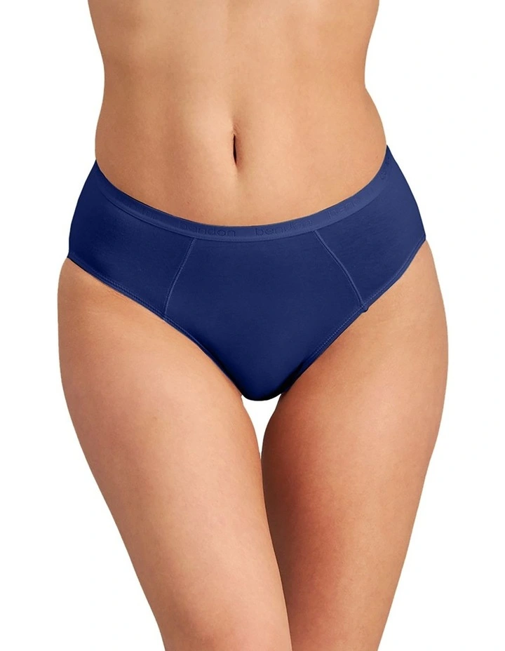 Body Cotton High Cut Brief Twinpack in Medieval Blue/Ink Blue image 2