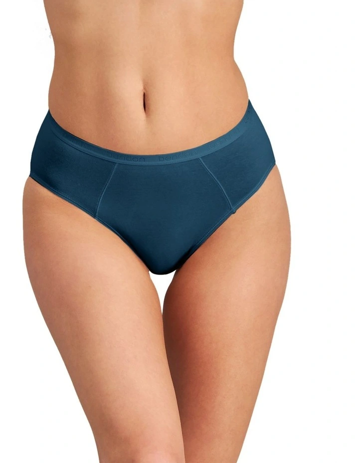 Body Cotton High Cut Brief Twinpack in Medieval Blue/Ink Blue image 3