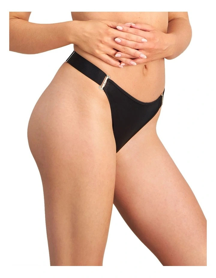The Icon Thong in Black image 2