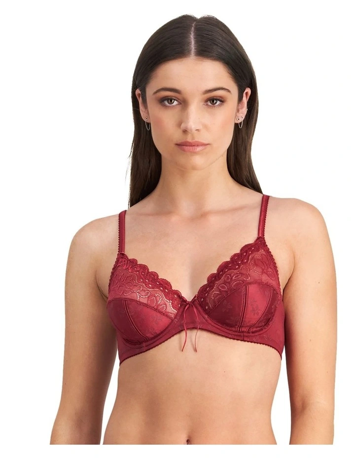 Yvette Underwire Bra in Tibetan Red image 1