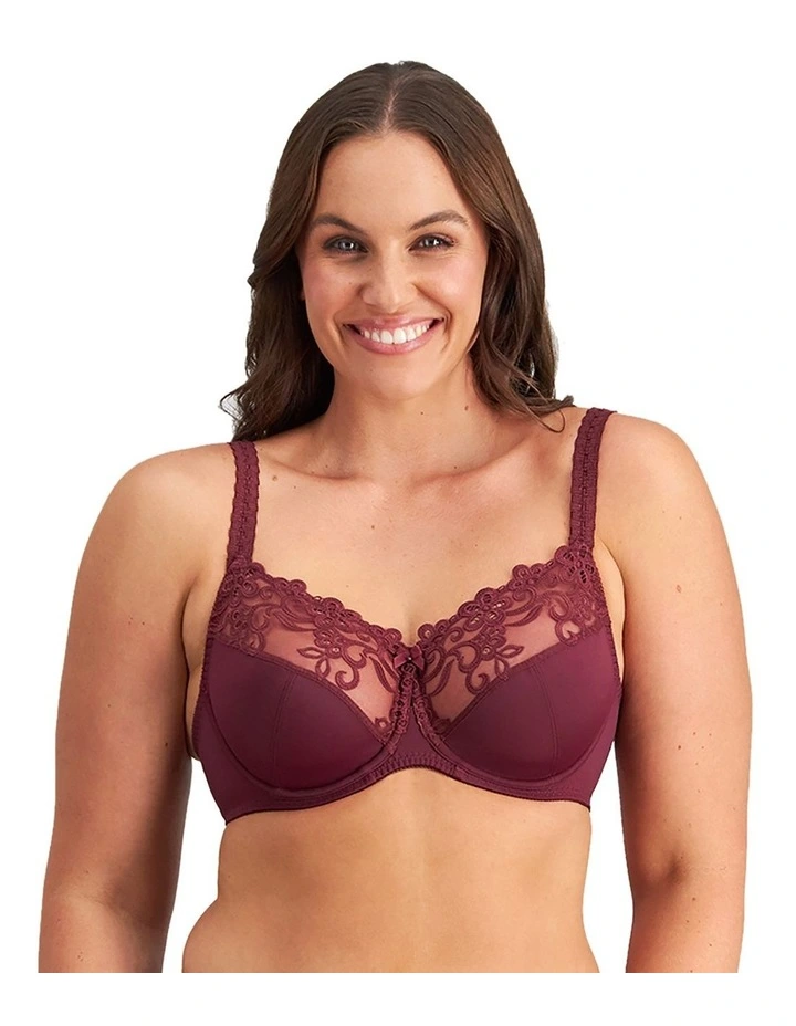 Coral Twin Pack Underwire Bra in Wine Red image 2