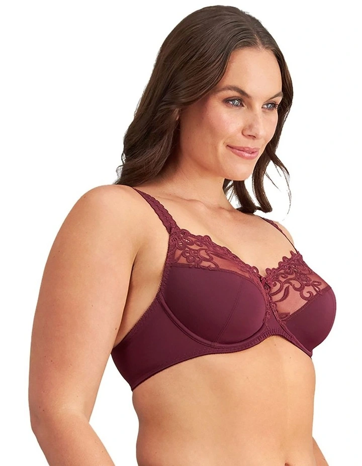 Coral Twin Pack Underwire Bra in Wine Red image 4