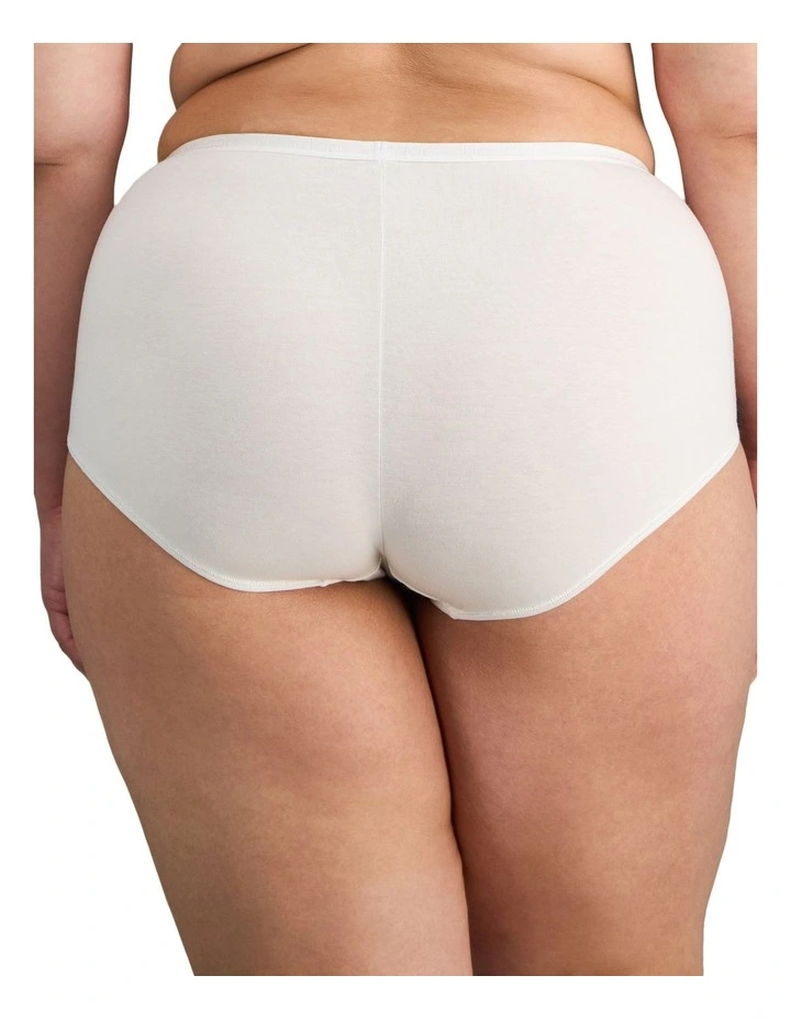 Body Cotton Full Brief in White image 2